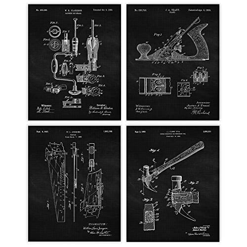 Hairdressers Salon Set Of 4 Patent Prints Unframed Poster Wall Art Decor